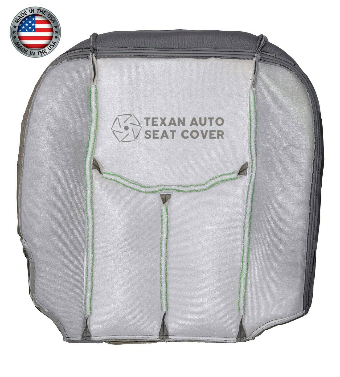 2003, 2004, 2005, 2006 Cadillac Escalade ESV, EXT Passenger Side Bottom Perforated Leather Replacement Seat Cover Gray
