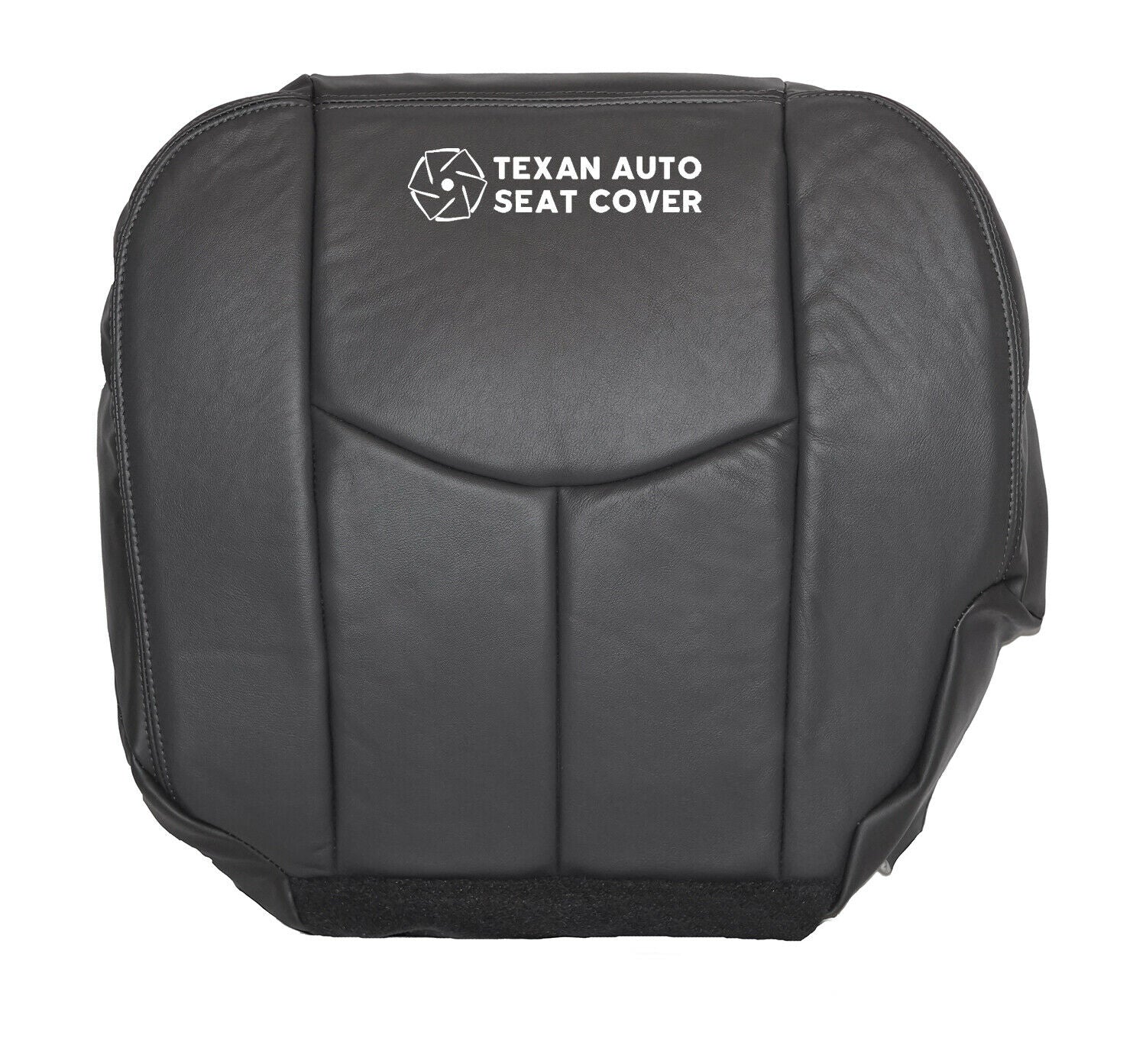 2003, 2007 Chevy Silverado Driver Bottom Leather Seat Cover Dark Gray
