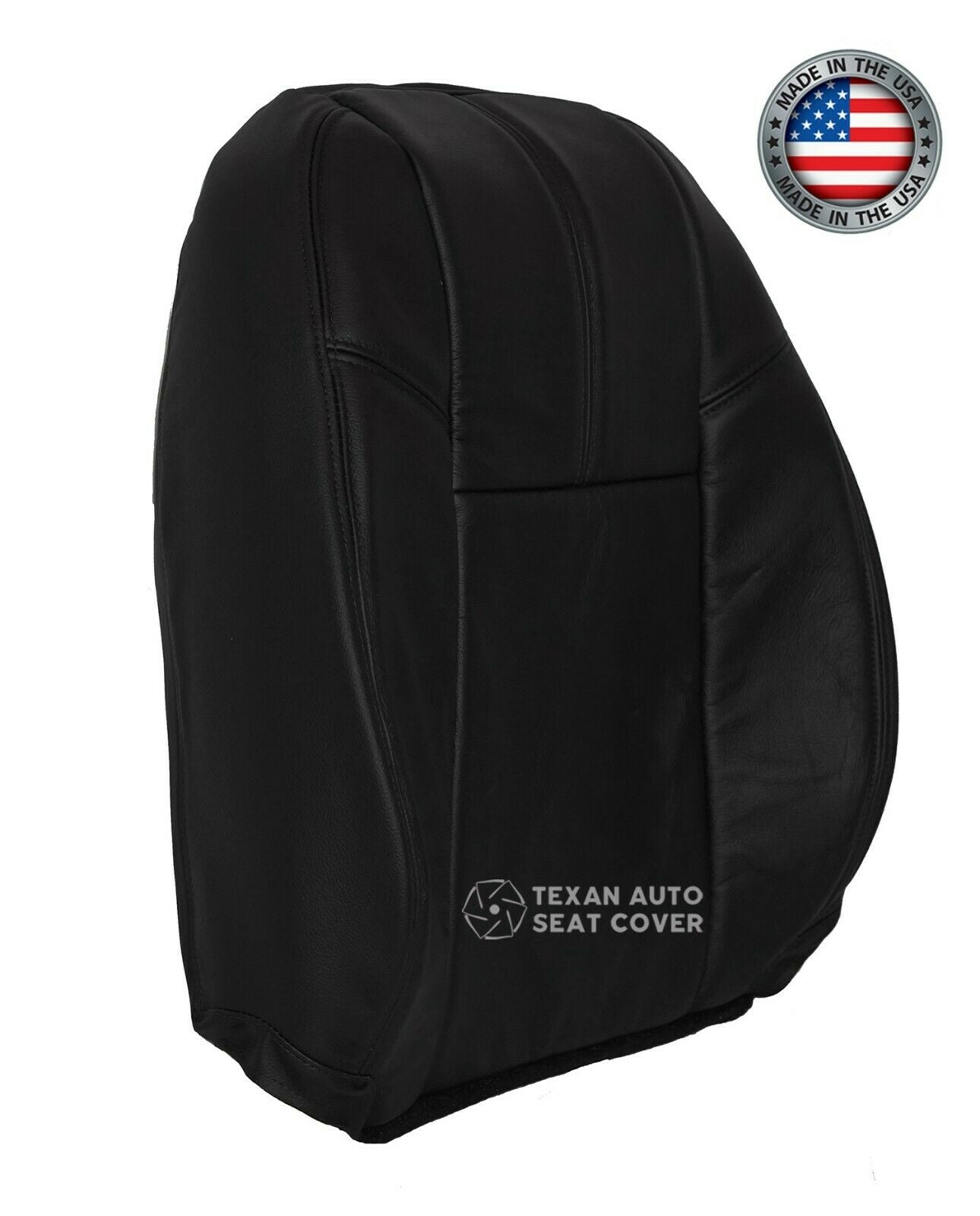 2007, 2008, 2009, 2010, 2011, 2012, 2013, 2014 GMC Sierra Denali, SLT, SLE, SL Driver Side Lean Back Leather Replacement Seat Cover Black