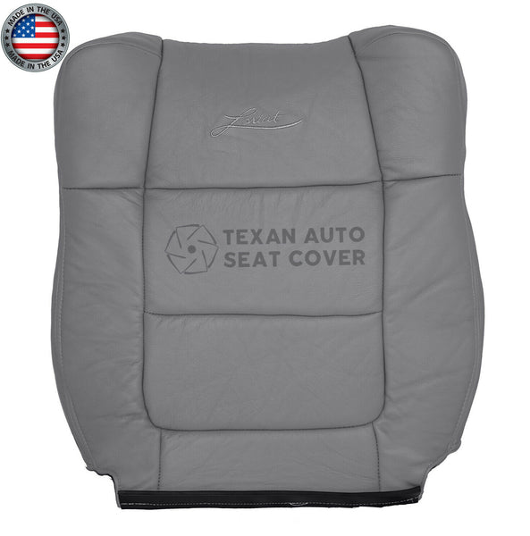 2001, 2002 Ford F150 Lariat Driver Lean Back Leather Seat Cover Gray