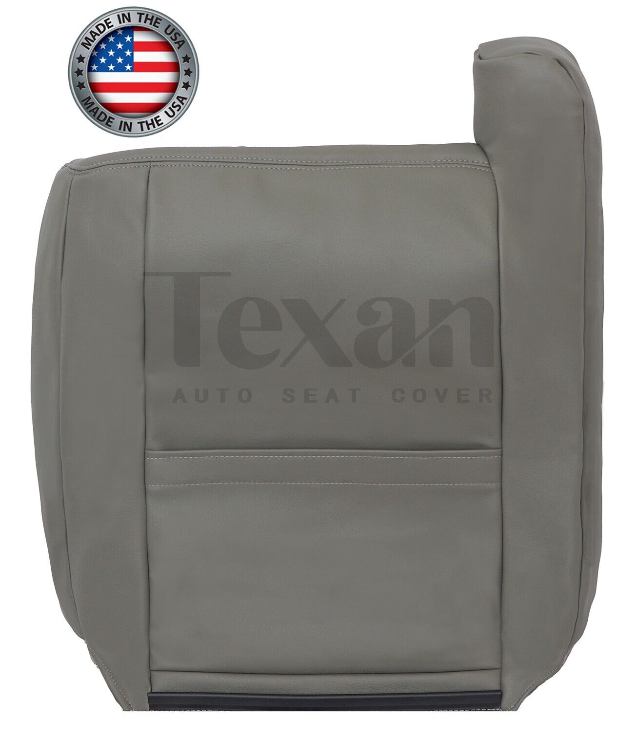 2001, 2002 GMC Sierra Denali C3 Driver Side Lean Back Synthetic Leather Replacement Seat Cover 2 Tone Gray/Shale