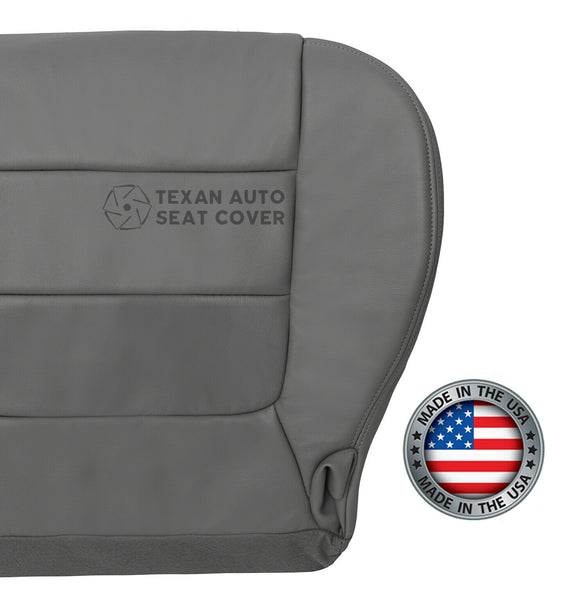 2002, 2003 Ford F150 Lariat Super Crew, Crew Cab Driver Side Bottom Synthetic Leather Seat Cover Gray