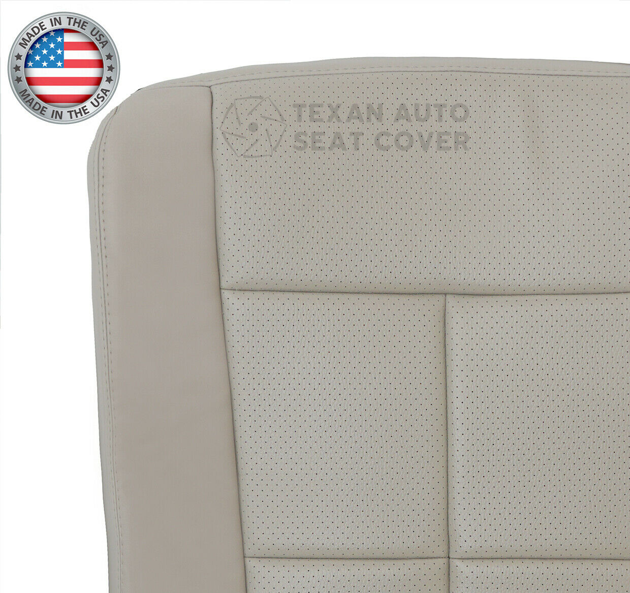 2007, 2008, 2009, 2010, 2011, 2012, 2013, 2014 Lincoln Navigator Passenger Bottom Perforated Leather Seat Cover Gray
