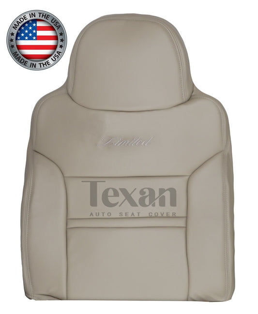 2000, 2001 Ford Excursion Limited Passenger Side Lean Back Leather Replacement Seat Cover Tan