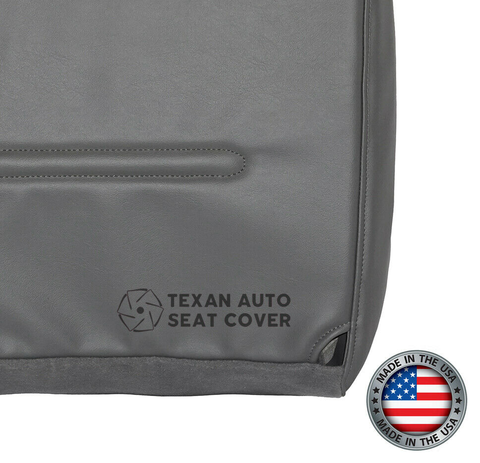 For 1999 to 2001 Ford F250 F350 F450 F550 Driver Side Bottom Synthetic Leather Replacement Seat Cover Gray