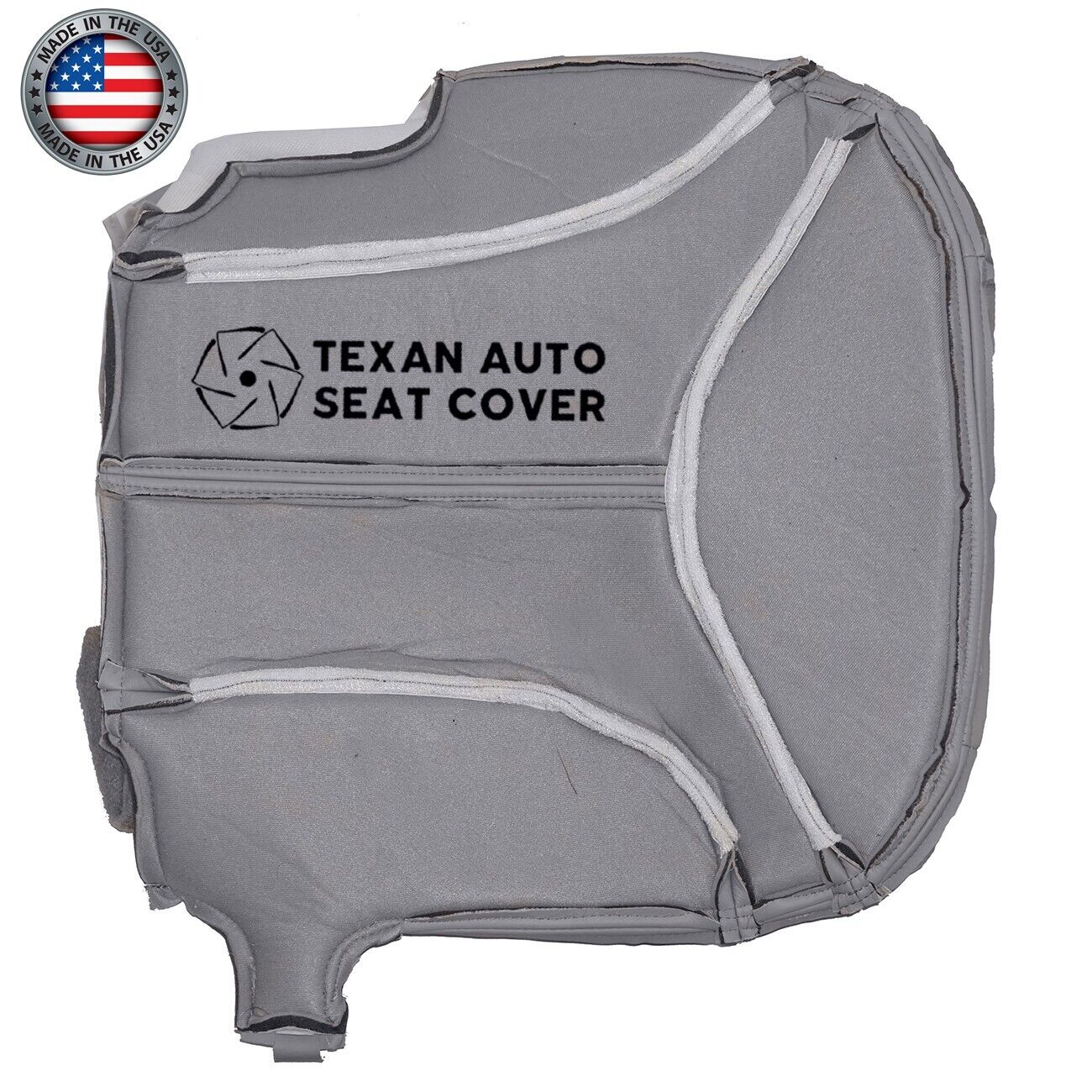 2001, 2002 GMC Sierra Denali C3 Passenger Side Bottom Synthetic Leather Replacement Seat Cover 2 Tone Gray/Shale