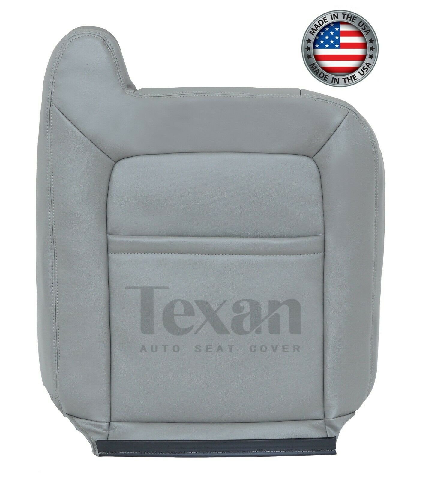 2003, 2004, 2005, 2006 Cadillac Escalade ESV, EXT Passenger Side Lean Back Perforated Synthetic Leather Replacement Seat Cover Gray