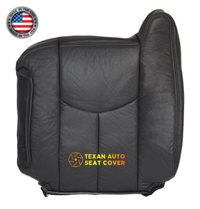2003 to 2007 Chevy Silverado Passenger Side Lean Back Synthetic Leather Seat Cover Dark Gray
