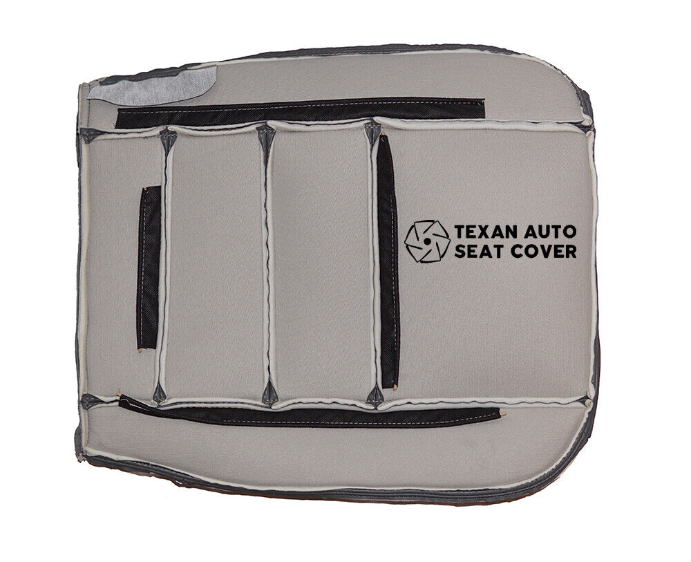 2002 to 2005 Ford Excursion Limited, XLT 4X4 Driver Bottom Leather Replacement Seat Cover Gray