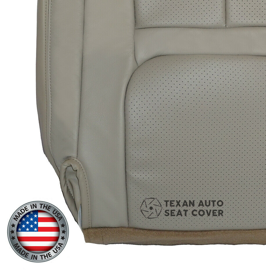 1999 2000 Cadillac Escalade Driver Side Bottom PERFORATED Synthetic Leather Seat Cover Tan