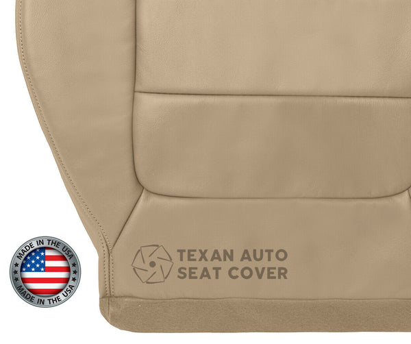 2002, 2003 Ford F150 Lariat Super Crew , Crew Cab Passenger Side Bottom  Leather Seat Cover Tan