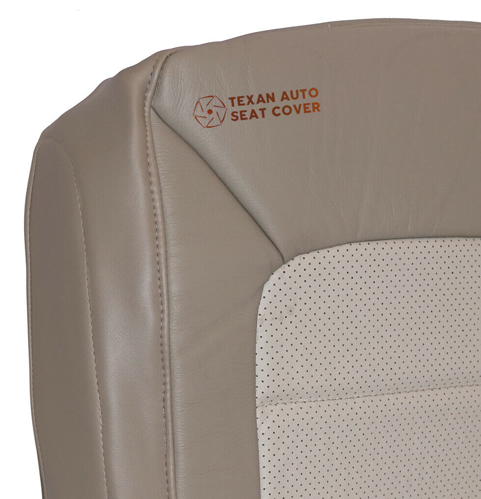 2003 to 2006 Ford Expedition Eddie Bauer Driver Bottom Perforated Vinyl Seat Cover 2tone Tan
