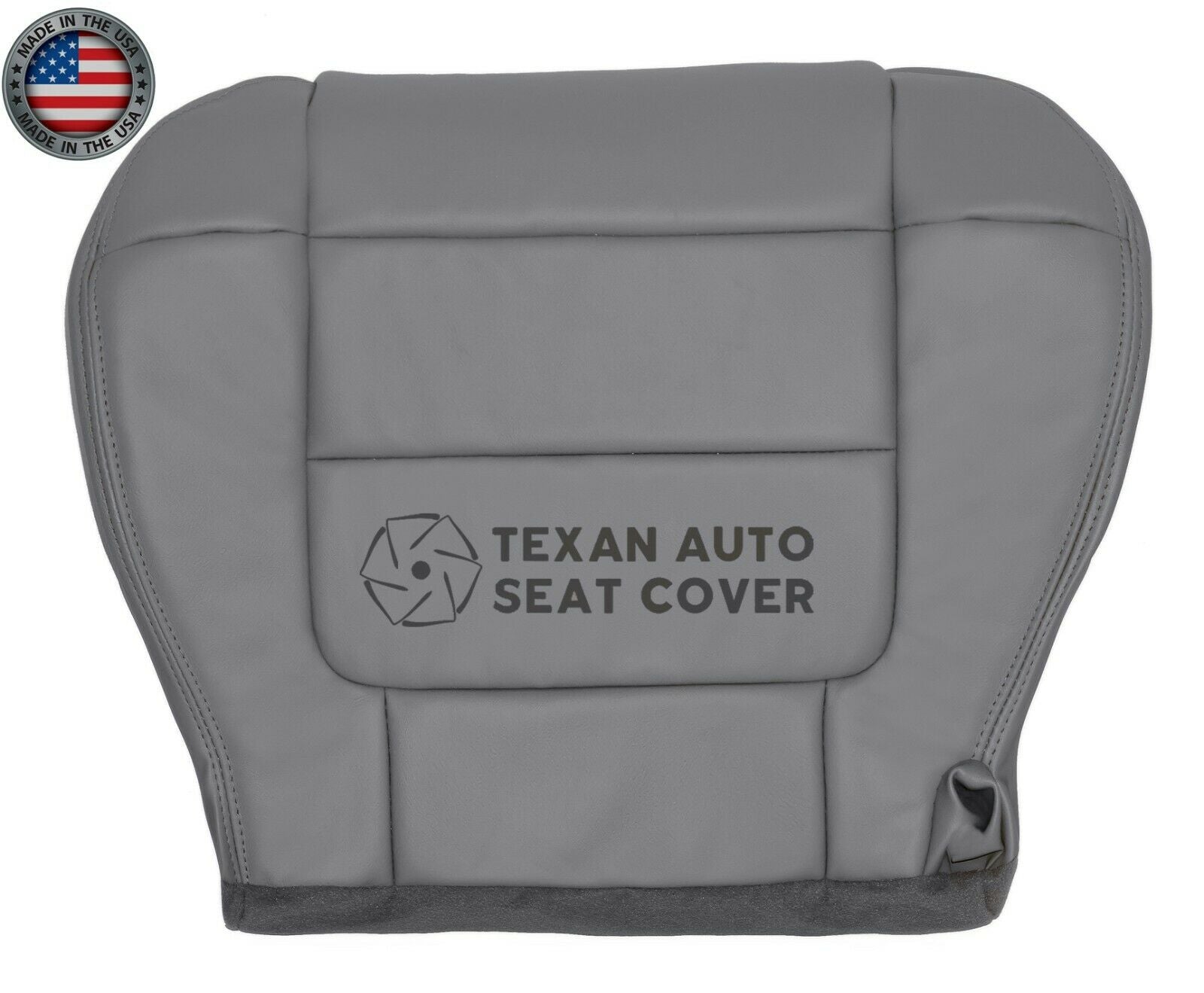 2001, 2002 Ford F150 Lariat Passenger Bottom Leather Seat Cover Gray