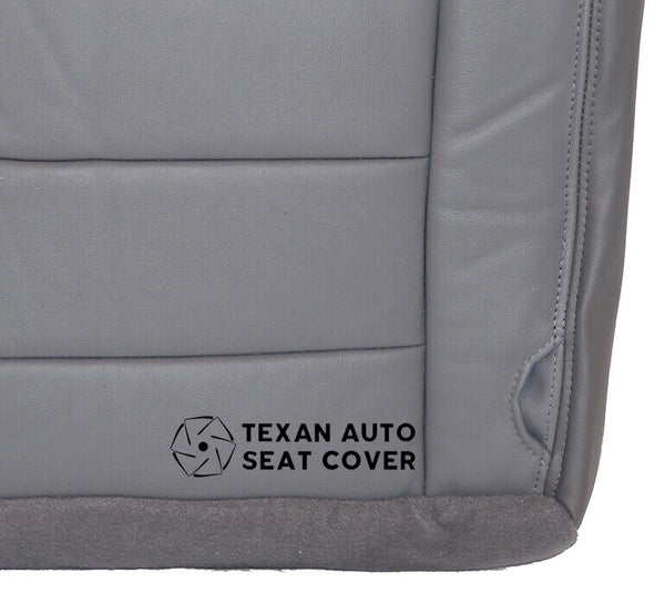 2002 to 2005 Ford Excursion Limited, XLT 4X4 Driver Bottom Leather Replacement Seat Cover Gray