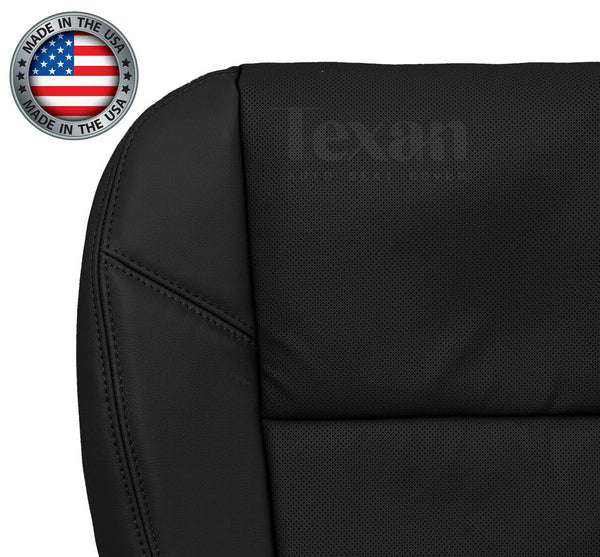 2012 to 2014 Chevy Silverado Driver Bottom Leather Perforated Seat Cover Black