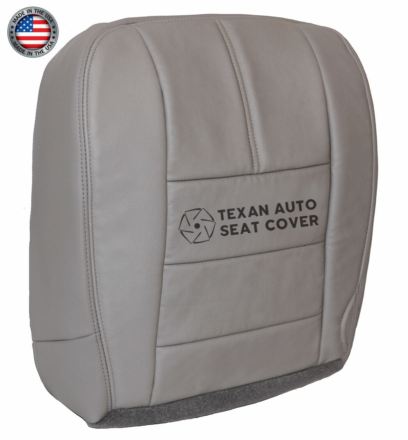 2008, 2009, 2010 Ford F250 F350 F450 F550 Lariat, XLT with Leather Driver Bottom Leather Seat Cover Gray