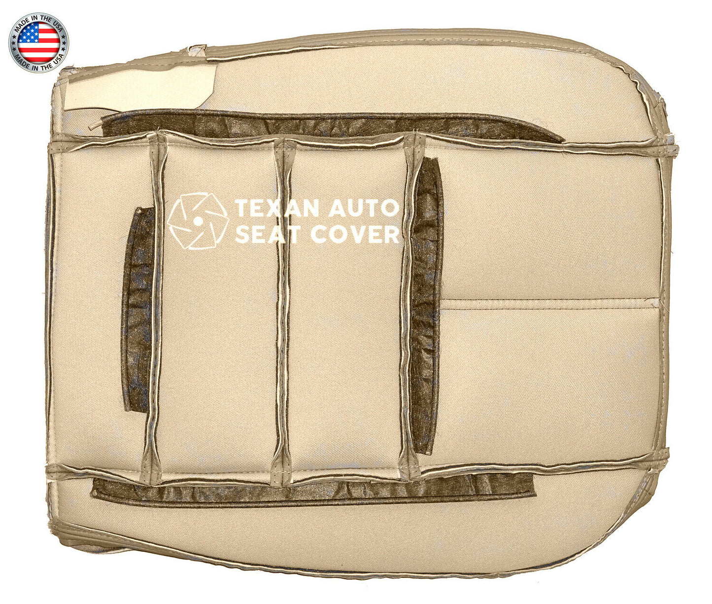 2008, 2009, 2010 Ford F250 F350 F450 F550 Lariat Passenger Side Bottom Synthetic Leather Replacement Seat Cover Tan