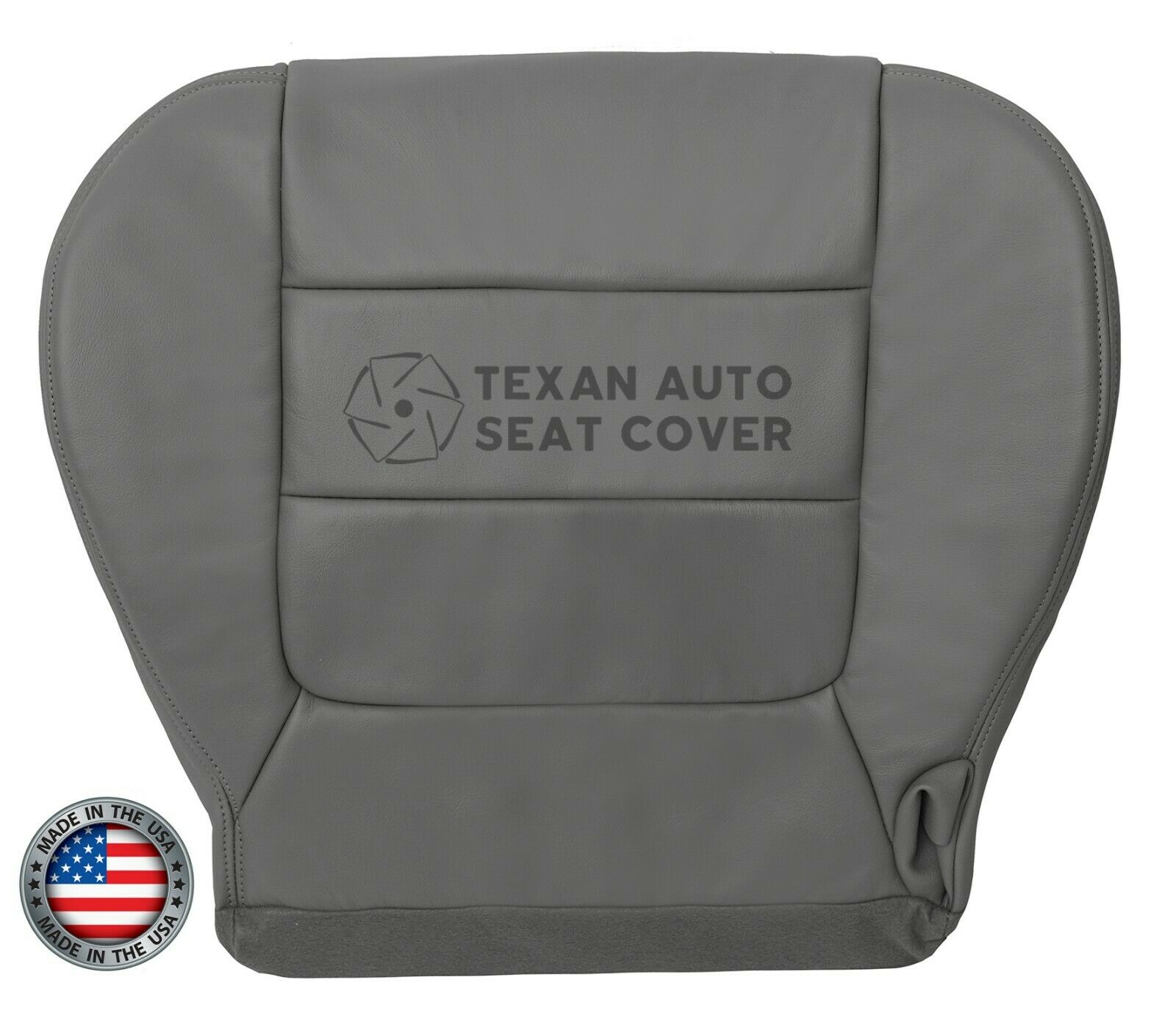 2002, 2003 Ford F150 Lariat Driver Side Bottom Synthetic Leather Seat Cover Gray