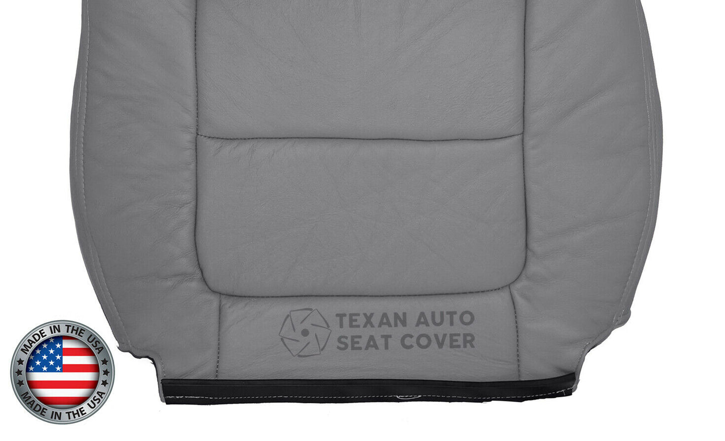 2001, 2002 Ford F150 Lariat Single Cab , Super Crew, Crew Cab Driver Lean Back Leather Seat Cover Gray