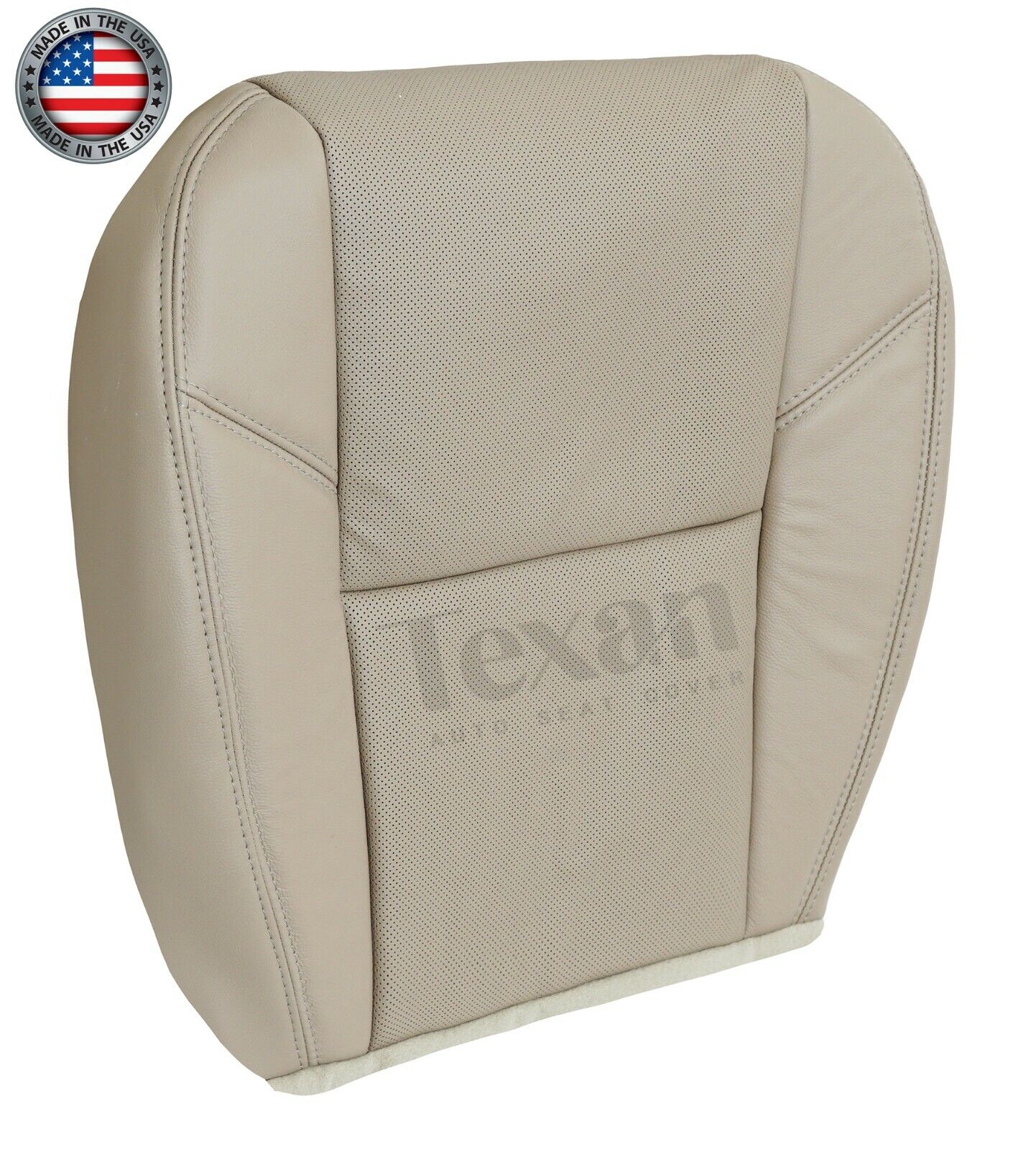 2007, 2008 Cadillac Escalade ESV, EXT Driver Side Bottom PERFORATED Leather Replacement Seat Cover Tan