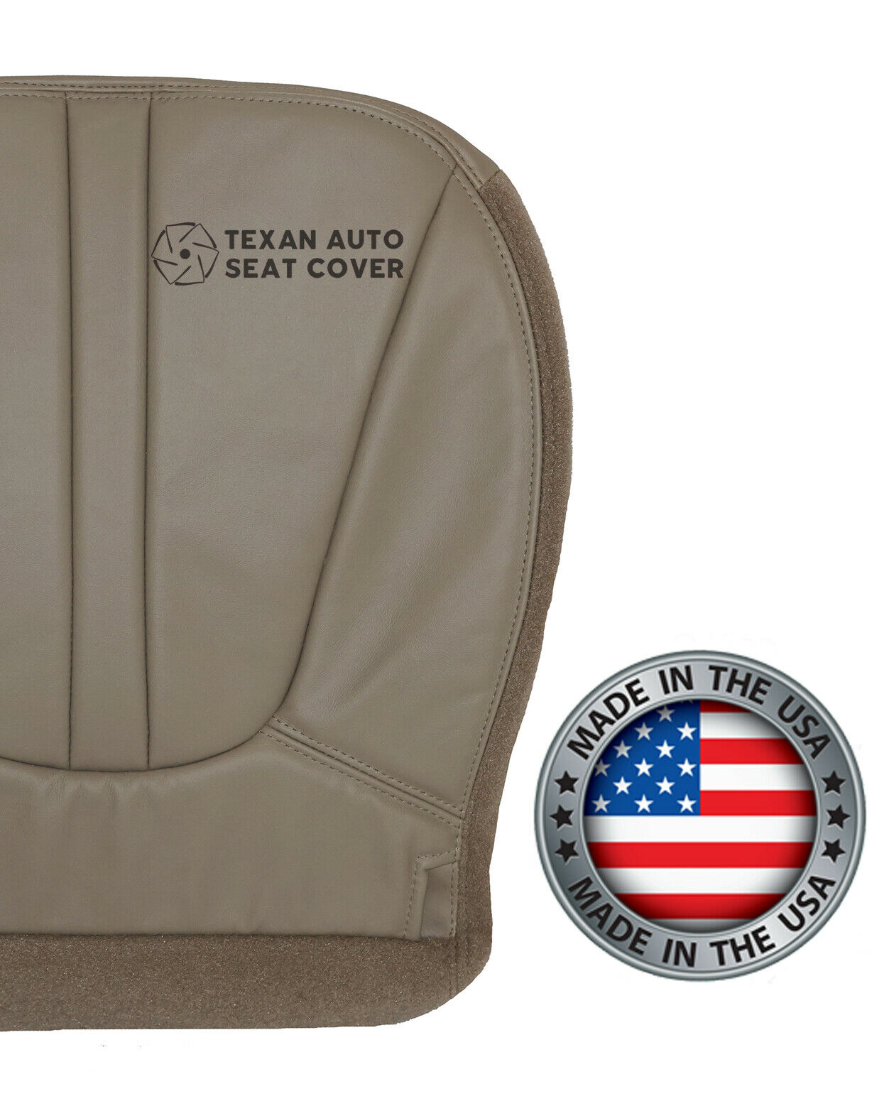 1997 to 1999 Ford Expedition Eddie Bauer, XLT Driver Side Bottom Synthetic Leather Replacement Seat Cover Tan