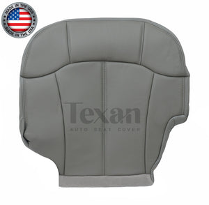 1999 to 2002 GMC Sierra Passenger Side Bottom Leather Replacement Seat Cover Gray