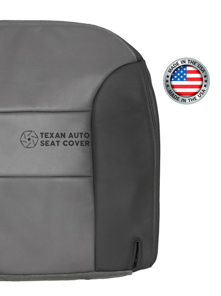 1999, 2000 Chevy Tahoe Limited, Z71 -Driver Side Bottom Leather Replacement Seat Cover 2 Tone Gray