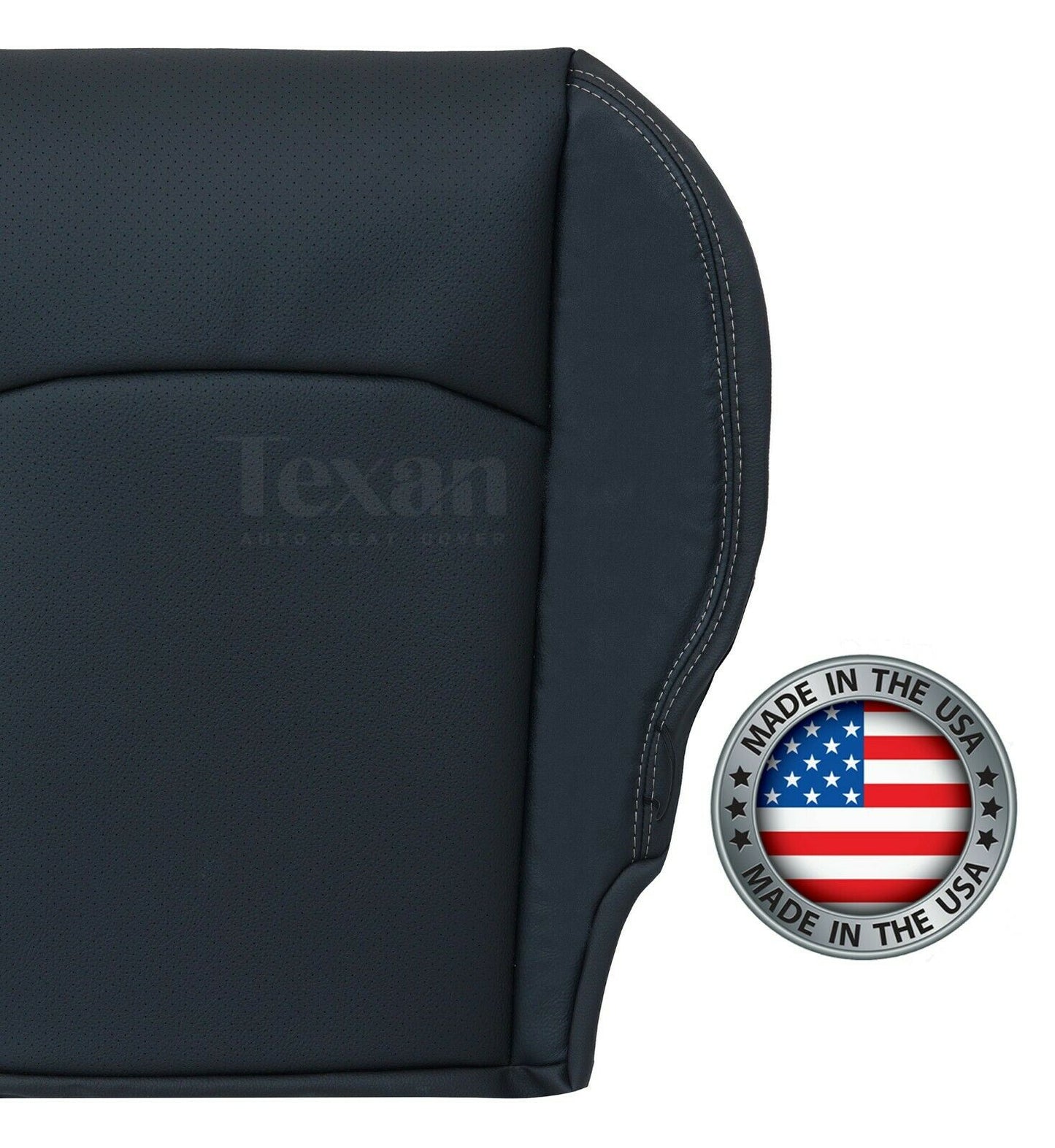 2013 to 2018 Dodge Ram Driver Side Bottom Synthetic Leather Replacement Seat Cover Black