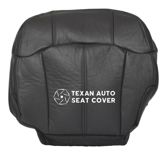 1999, 2002 Chevy Silverado Passenger Bottom Leather Seat Cover Dark Gray