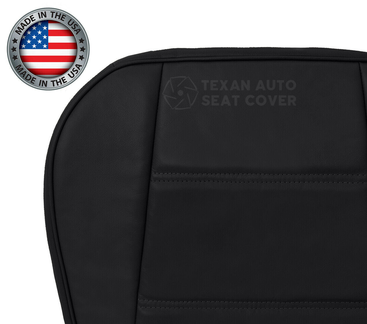 1999, 2000, 2001, 2002, 2003, 2004 Ford Mustang V6 Driver Side Bottom Leather Replacement Seat Cover Black
