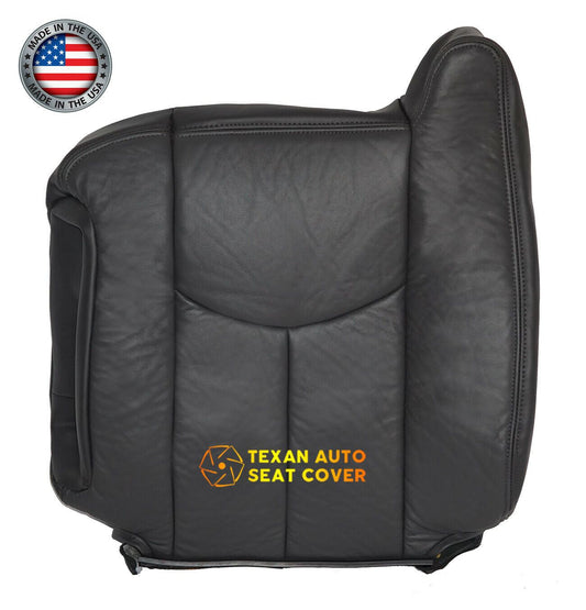 2003 to 2007 Chevy Silverado Driver Side Lean Back Synthetic Leather Seat Cover Dark Gray
