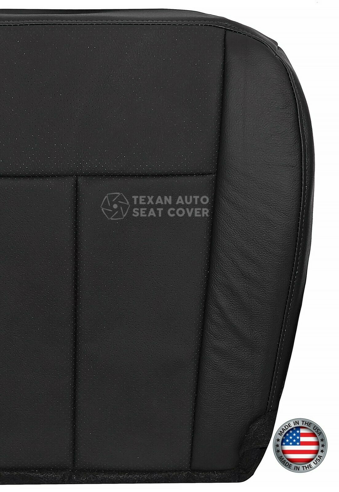 Fits 2007 to 2014 Ford Expedition Passenger Side Bottom Perforated Leather Replacement Seat Cover Black