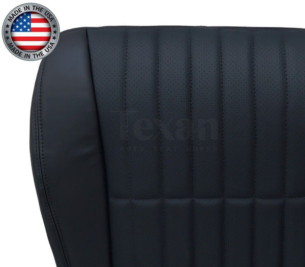 2000, 2001, 2002 Chevy Camaro SS V6 RS Driver Bottom Perforated Synthetic Leather Seat Cover Black