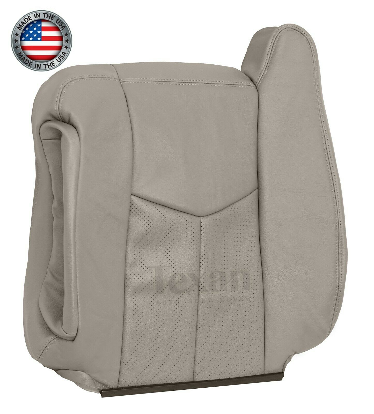 2003, 2004, 2005, 2006 Cadillac Escalade EXT ESV Passenger Side Lean Back Perforated Leather Replacement Seat Cover Shale Tan