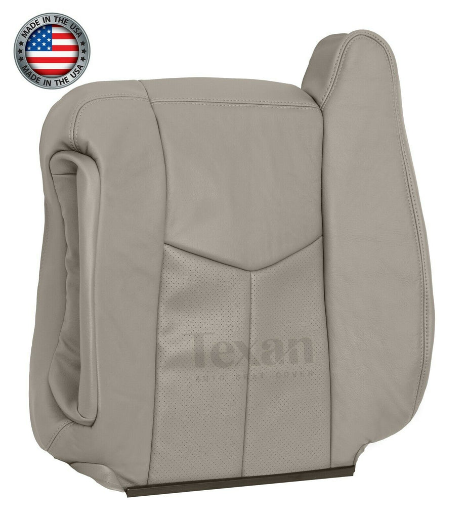 Pair Of Genuine Leather Bottom Seat Covers For 2003-2006 Cadillac Escalade - Front, Tan (Shale)