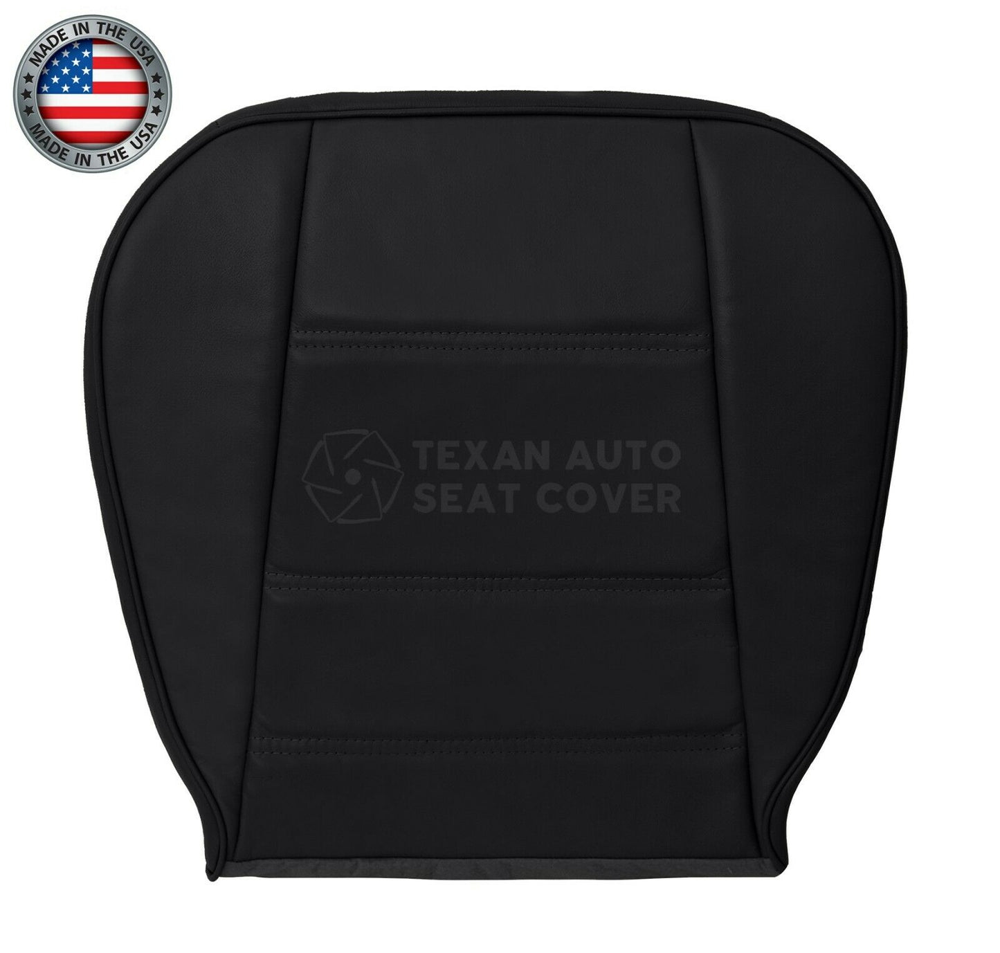 1999, 2000, 2001, 2002, 2003, 2004 Ford Mustang V6 Passenger Side Bottom Leather Replacement Seat Cover Black