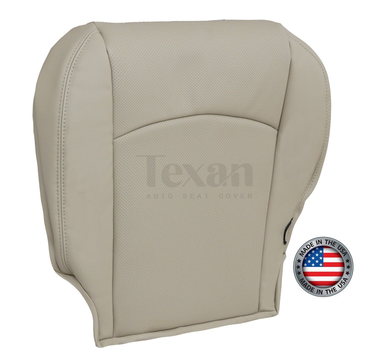 Fits 2013, 2014, 2015, 2016, 2017, 2018 Dodge Ram Passenger Bottom Perforated Synthetic Leather Replacement Seat Cover Tan