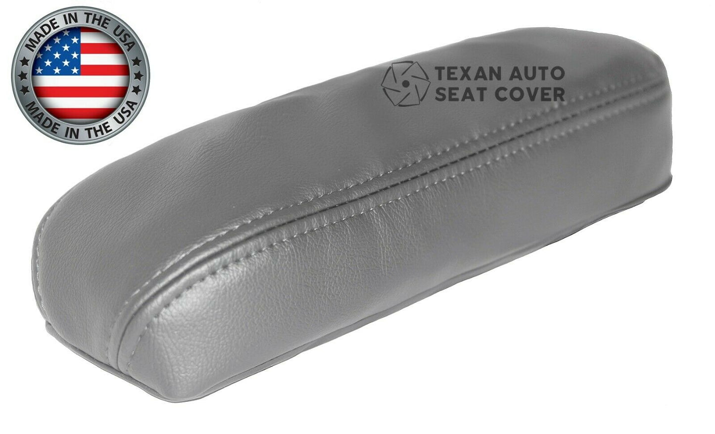 2003, 2004, 2005, 2006, 2007 Ford F250 F350 F450 F550 Lariat XLT, Crew Cab Lariat Driver Armrest Synthetic Leather Replacement Cover Gray