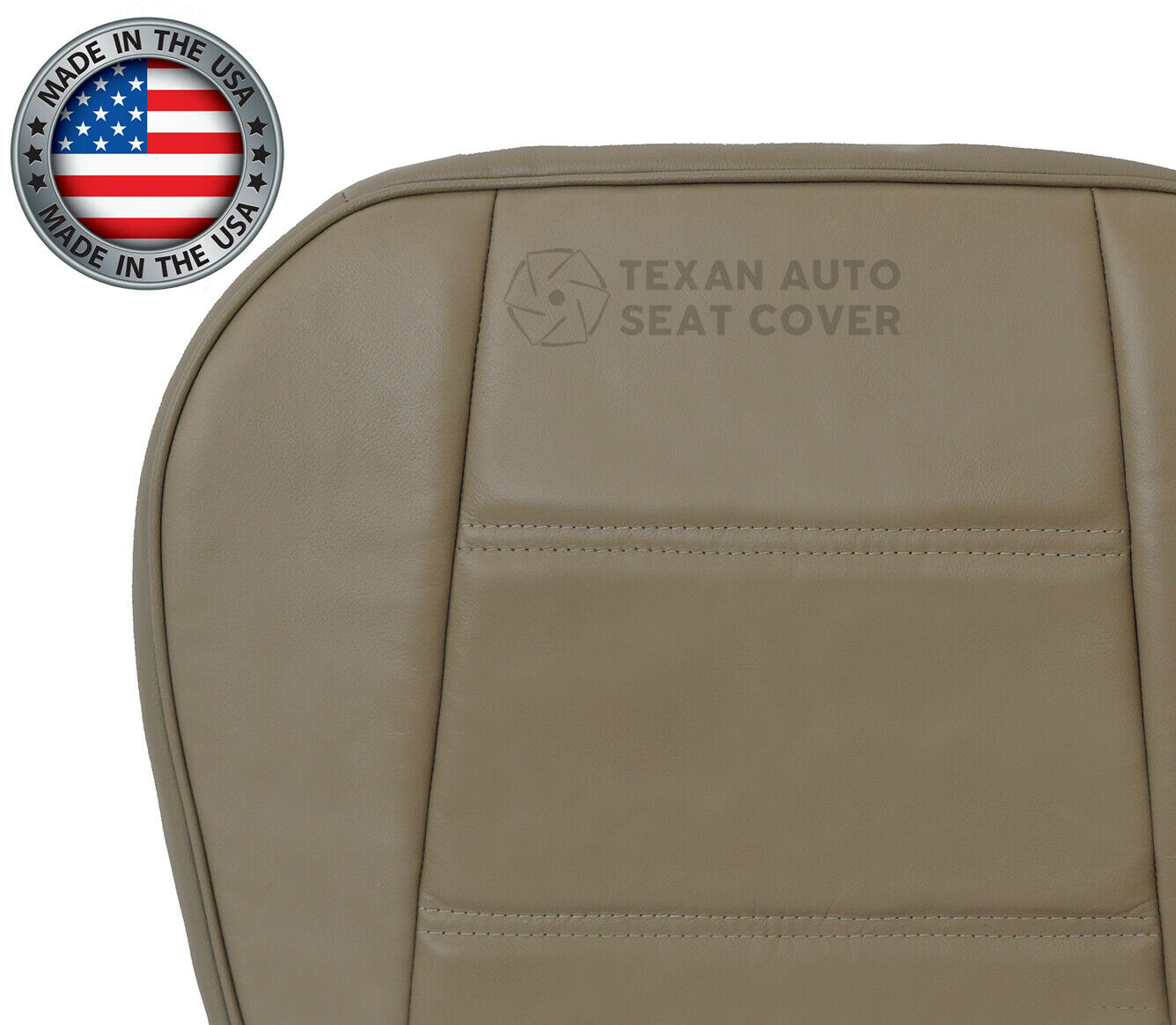 1999, 2000, 2001, 2002, 2003, 2004 Ford Mustang V6 Passenger Side Bottom Synthetic Leather Replacement Seat Cover Tan