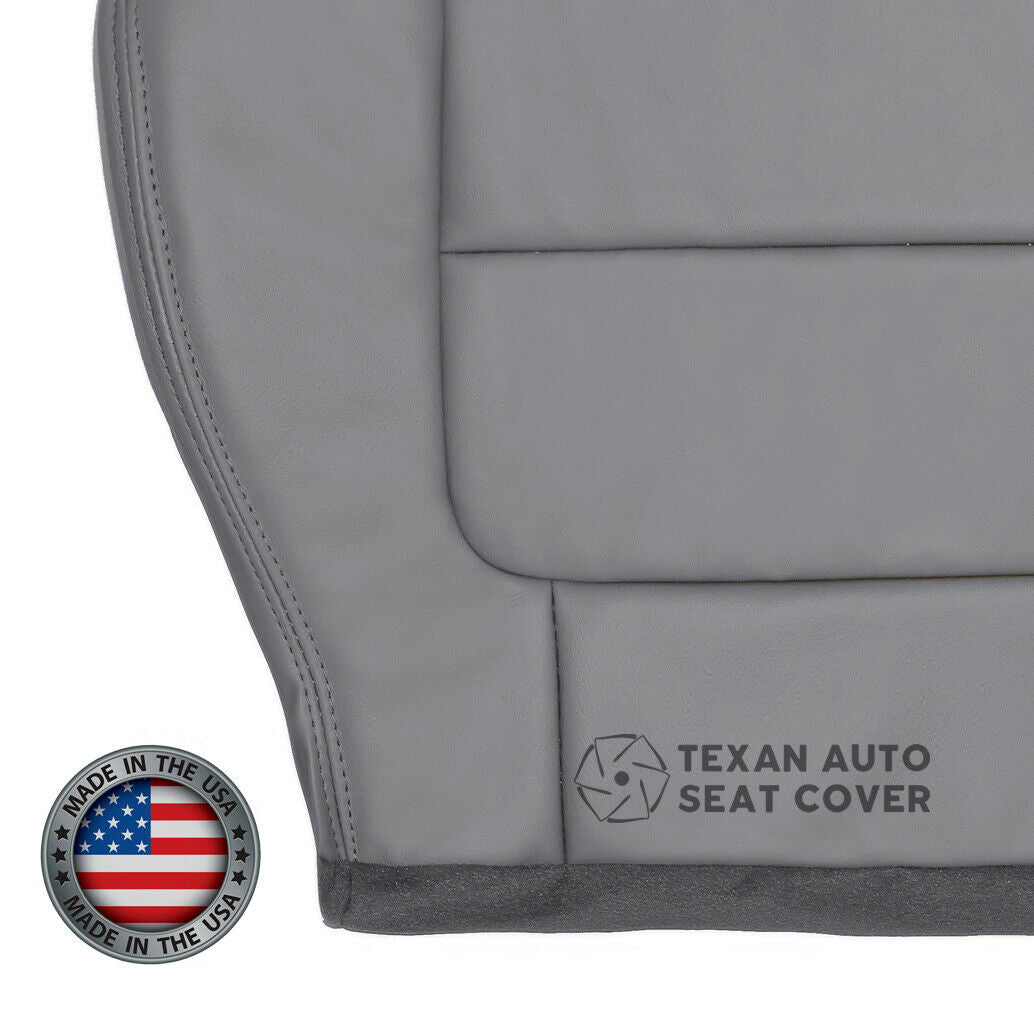 2001, 2002 Ford F150 Lariat Single Cab , Super Crew, Crew Cab Driver Bottom Synthetic Leather Seat Cover Gray