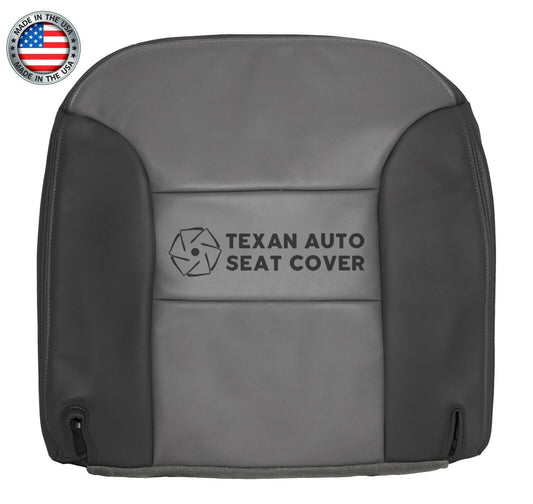1999, 2000 Chevy Tahoe Limited, Z71 -Driver Side Bottom Leather Replacement Seat Cover 2 Tone Gray