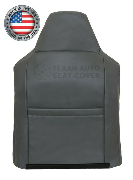 Fits 2003 to 2007 Ford F250, F350, F450, F550 Lariat, XLT Driver Side Lean Back Leather Replacement Seat Cover Gray