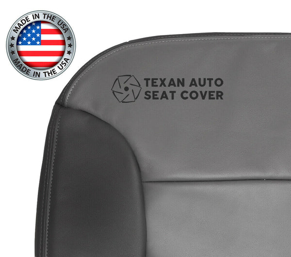 1999-2000 Chevy Tahoe Limited, Z71-Passenger Side Bottom Leather Seat Cover 2 Tone Gray