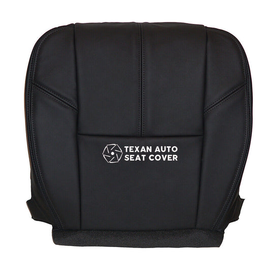 2007 to 2014 Chevy Silverado Driver Bottom Leather Seat Cover Black