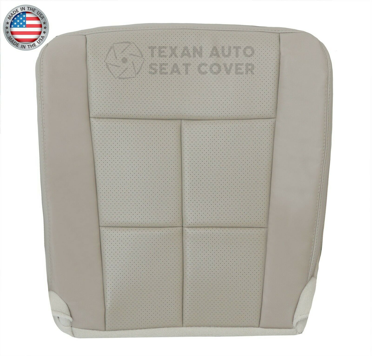 2007, 2008, 2009, 2010, 2011, 2012, 2013, 2014 Lincoln Navigator Passenger Bottom Perforated Leather Seat Cover Gray