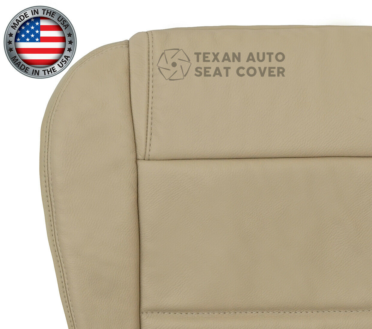 2005, 2006, 2007, 2008, 2009 Ford Mustang V6 Passenger Side Bottom Leather Replacement Seat Cover Tan