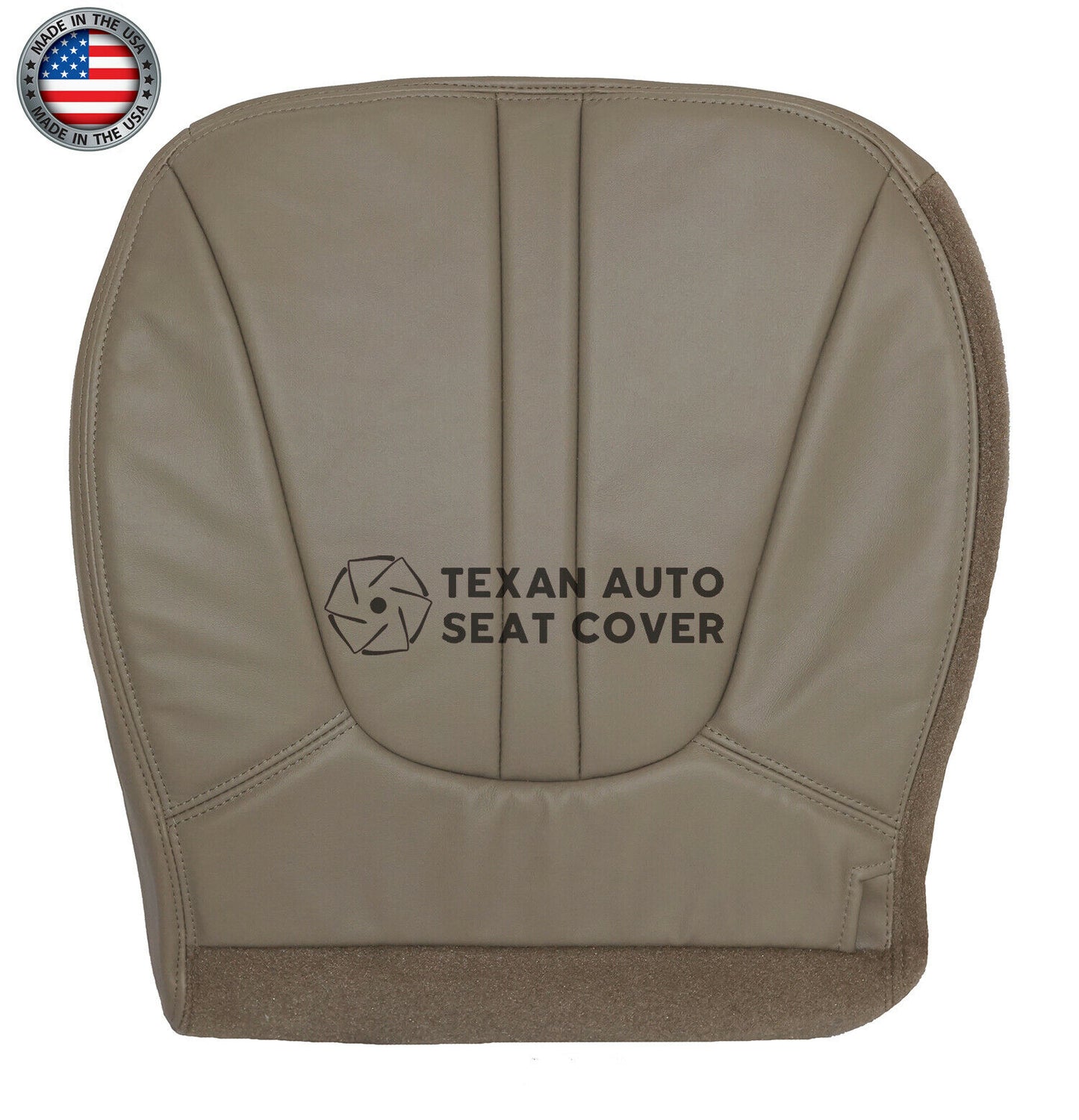 1997 to 1999 Ford Expedition Eddie Bauer, XLT Passenger Side Bottom Leather Replacement Seat Cover Tan