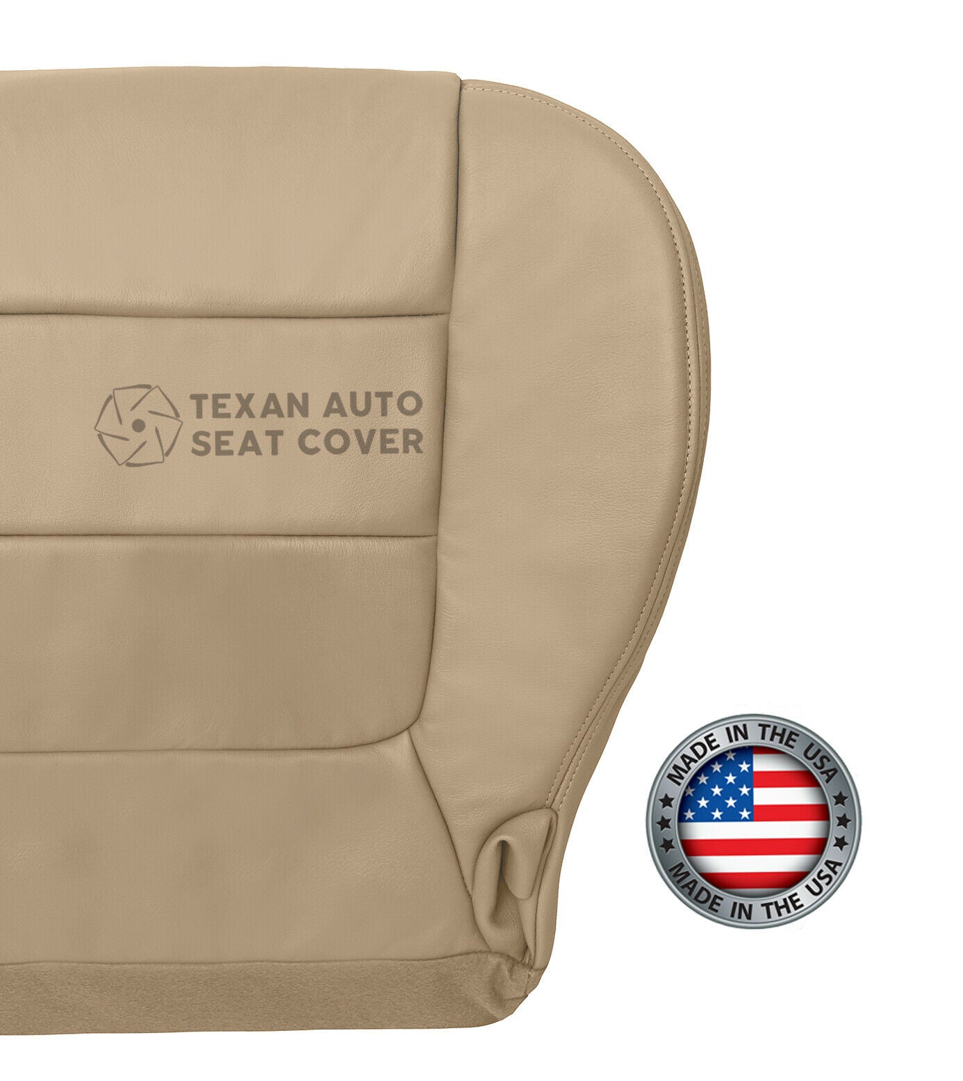 2002, 2003 Ford F150 Lariat Super Crew , Crew Cab Driver Side Bottom  Leather Seat Cover Tan