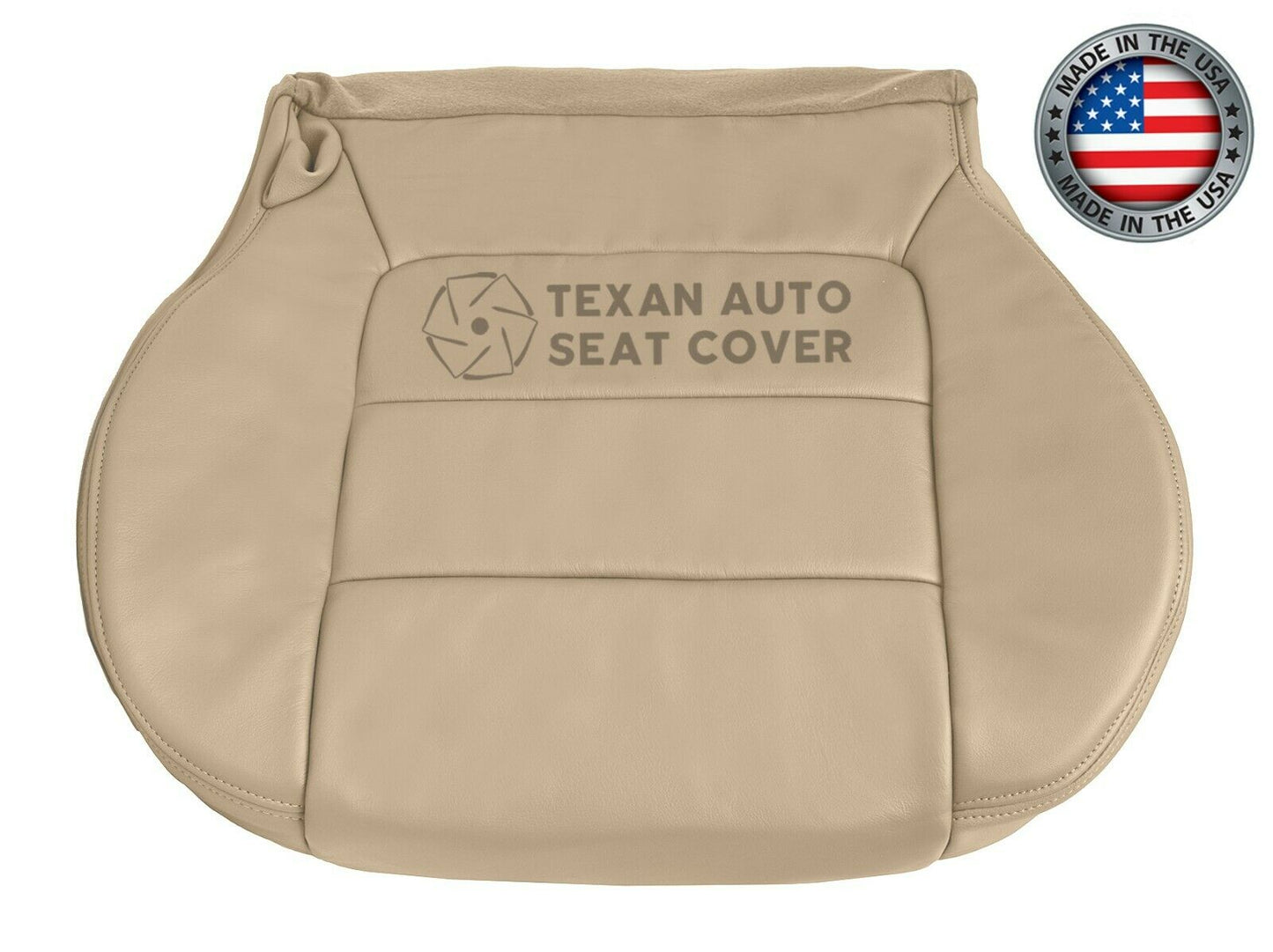 2002, 2003 Ford F150 Lariat Super Crew , Crew Cab Passenger Side Bottom Synthetic Leather Seat Cover Tan