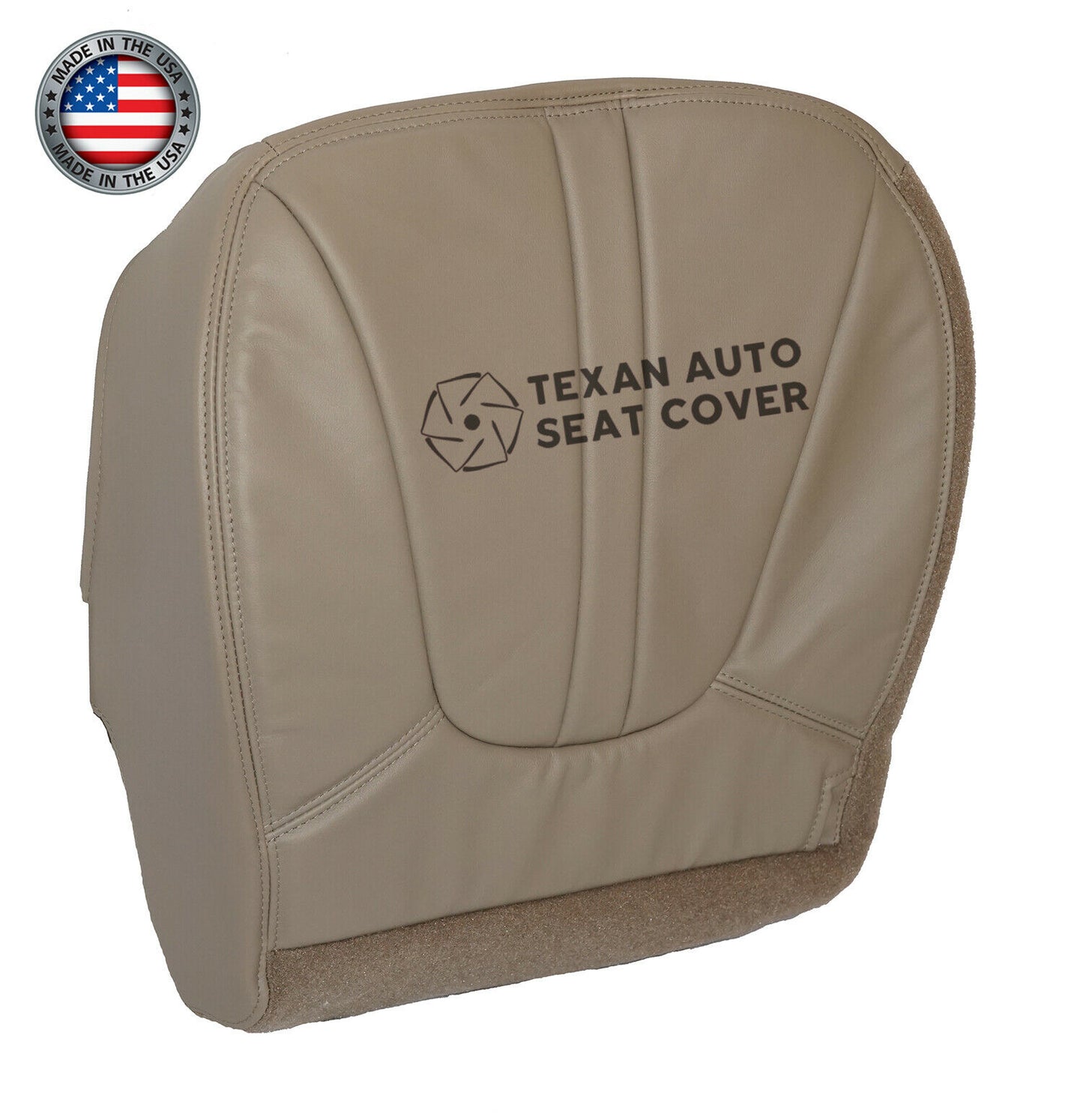 1997 to 1999 Ford Expedition Eddie Bauer, XLT Driver Side Bottom Synthetic Leather Replacement Seat Cover Tan